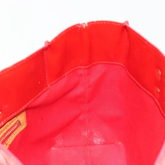LOUIS VUITTON Monogram Vernis Reade PM Hand Bag Red Rouge M91088 LV Auth ti3945