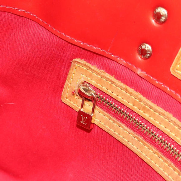 LOUIS VUITTON Monogram Vernis Reade PM Hand Bag Red Rouge M91088 LV Auth ti3945