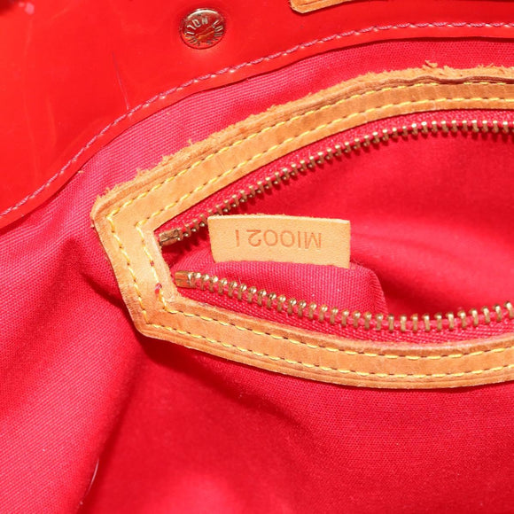 LOUIS VUITTON Monogram Vernis Reade PM Hand Bag Red Rouge M91088 LV Auth ti3945