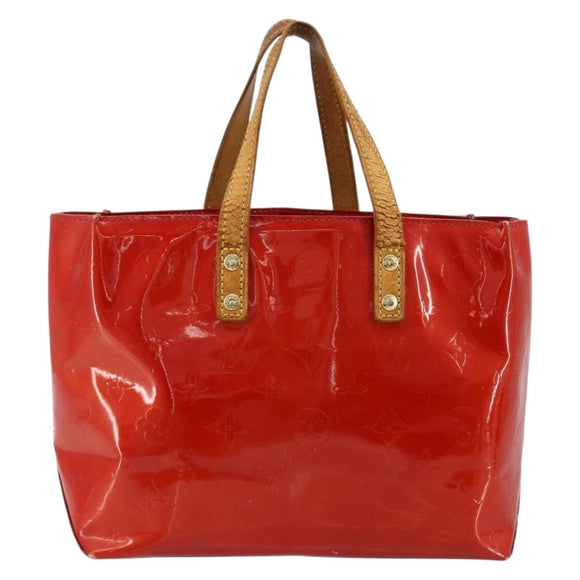LOUIS VUITTON Monogram Vernis Reade PM Hand Bag Red Rouge M91088 LV Auth ti3945