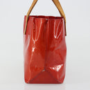 LOUIS VUITTON Monogram Vernis Reade PM Hand Bag Red Rouge M91088 LV Auth ti3945-3