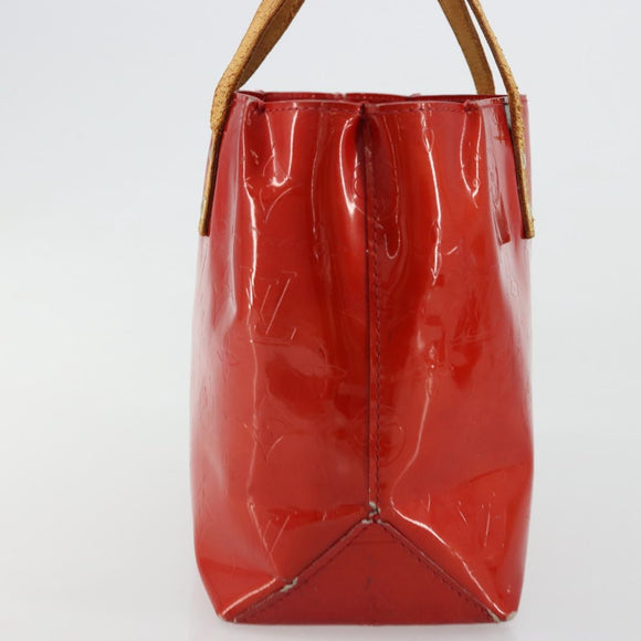 LOUIS VUITTON Monogram Vernis Reade PM Hand Bag Red Rouge M91088 LV Auth ti3945