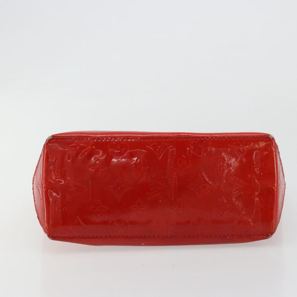 LOUIS VUITTON Monogram Vernis Reade PM Hand Bag Red Rouge M91088 LV Auth ti3945