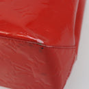 LOUIS VUITTON Monogram Vernis Reade PM Hand Bag Red Rouge M91088 LV Auth ti3946-16