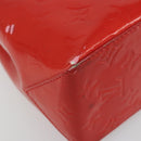 LOUIS VUITTON Monogram Vernis Reade PM Hand Bag Red Rouge M91088 LV Auth ti3946-17