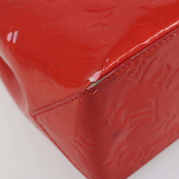 LOUIS VUITTON Monogram Vernis Reade PM Hand Bag Red Rouge M91088 LV Auth ti3946