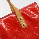 LOUIS VUITTON Monogram Vernis Reade PM Hand Bag Red Rouge M91088 LV Auth ti3946-20