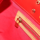 LOUIS VUITTON Monogram Vernis Reade PM Hand Bag Red Rouge M91088 LV Auth ti3946-24