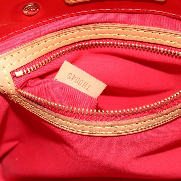 LOUIS VUITTON Monogram Vernis Reade PM Hand Bag Red Rouge M91088 LV Auth ti3946