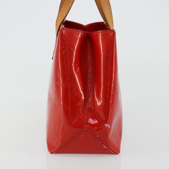 LOUIS VUITTON Monogram Vernis Reade PM Hand Bag Red Rouge M91088 LV Auth ti3946