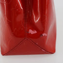 LOUIS VUITTON Monogram Vernis Reade PM Hand Bag Red Rouge M91088 LV Auth ti3946-4