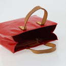 LOUIS VUITTON Monogram Vernis Reade PM Hand Bag Red Rouge M91088 LV Auth ti3946-14