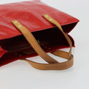 LOUIS VUITTON Monogram Vernis Reade PM Hand Bag Red Rouge M91088 LV Auth ti3946-8