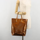 LOUIS VUITTON Monogram Vernis Reade MM Hand Bag Bronze M91143 LV Auth ti3949-24