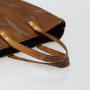 LOUIS VUITTON Monogram Vernis Reade MM Hand Bag Bronze M91143 LV Auth ti3949-7