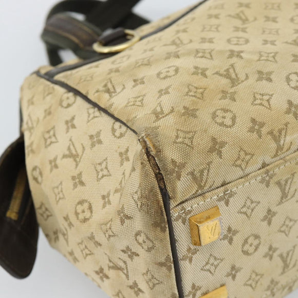 LOUIS VUITTON Monogram Mini Josephine PM Hand Bag Khaki M92215 LV Auth ti3950