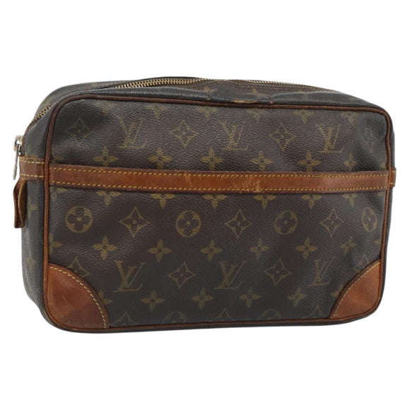 LOUIS VUITTON Monogram Compiegne 28 Clutch Bag M51845 LV Auth ti3951