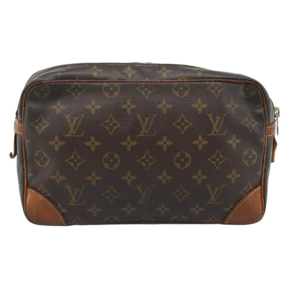 LOUIS VUITTON Monogram Compiegne 28 Clutch Bag M51845 LV Auth ti3951