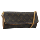 LOUIS VUITTON Monogram Pochette Twin GM Shoulder Bag M51852 LV Auth ti3955-1