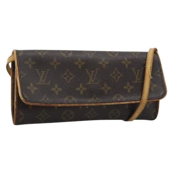 LOUIS VUITTON Monogram Pochette Twin GM Shoulder Bag M51852 LV Auth ti3955
