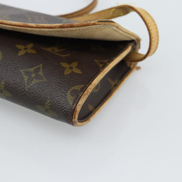 LOUIS VUITTON Monogram Pochette Twin GM Shoulder Bag M51852 LV Auth ti3955