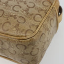CELINE C Sulky Shoulder Bag Coated Canvas Beige Gold Auth ti3958-10