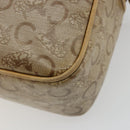 CELINE C Sulky Shoulder Bag Coated Canvas Beige Gold Auth ti3958-12