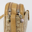 CELINE C Sulky Shoulder Bag Coated Canvas Beige Gold Auth ti3958-15