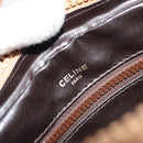 CELINE C Sulky Shoulder Bag Coated Canvas Beige Gold Auth ti3958-16