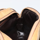 CELINE C Sulky Shoulder Bag Coated Canvas Beige Gold Auth ti3958-18