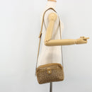 CELINE C Sulky Shoulder Bag Coated Canvas Beige Gold Auth ti3958-24