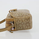CELINE C Sulky Shoulder Bag Coated Canvas Beige Gold Auth ti3958-5