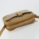 CELINE C Sulky Shoulder Bag Coated Canvas Beige Gold Auth ti3958-6