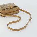 CELINE C Sulky Shoulder Bag Coated Canvas Beige Gold Auth ti3958-7
