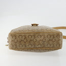CELINE C Sulky Shoulder Bag Coated Canvas Beige Gold Auth ti3958-9