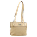 CELINE Tote Bag Canvas Beige Gold CC Auth ti3959-1