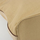 CELINE Tote Bag Canvas Beige Gold CC Auth ti3959-11