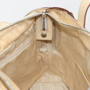 CELINE Tote Bag Canvas Beige Gold CC Auth ti3959-19