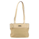 CELINE Tote Bag Canvas Beige Gold CC Auth ti3959-2