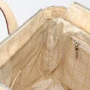 CELINE Tote Bag Canvas Beige Gold CC Auth ti3959-20