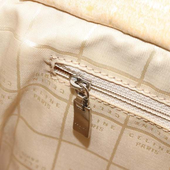 CELINE Tote Bag Canvas Beige Gold CC Auth ti3959
