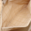 CELINE Tote Bag Canvas Beige Gold CC Auth ti3959-22
