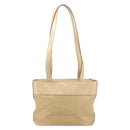CELINE Tote Bag Canvas Beige Gold CC Auth ti3959-3