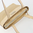 CELINE Tote Bag Canvas Beige Gold CC Auth ti3959-6