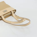 CELINE Tote Bag Canvas Beige Gold CC Auth ti3959-7