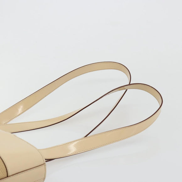 CELINE Tote Bag Canvas Beige Gold CC Auth ti3959