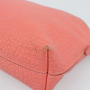 BURBERRY Shoulder Bag Leather Pink Gold Auth ti3960-9