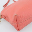 BURBERRY Shoulder Bag Leather Pink Gold Auth ti3960-15