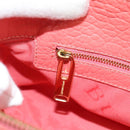 BURBERRY Shoulder Bag Leather Pink Gold Auth ti3960-20