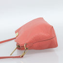 BURBERRY Shoulder Bag Leather Pink Gold Auth ti3960-3